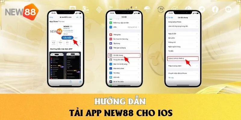 Hướng dẫn tải app NEW88 cho iOS