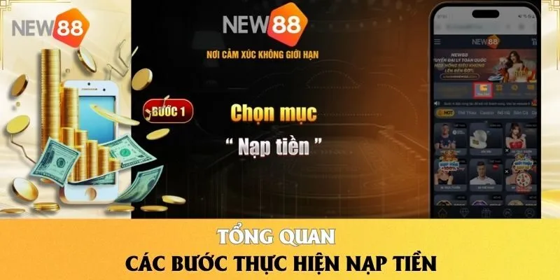 Tổng quan các bước thực hiện nạp tiền